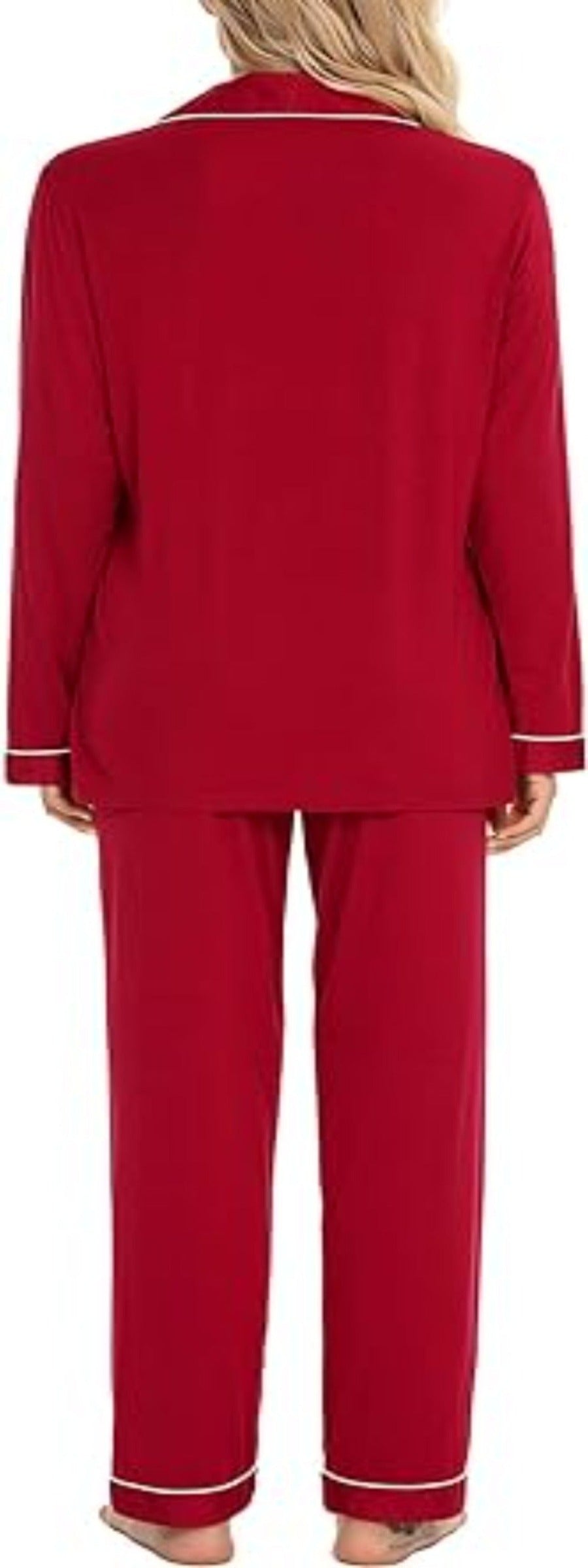 Women's Red cotton pajama set