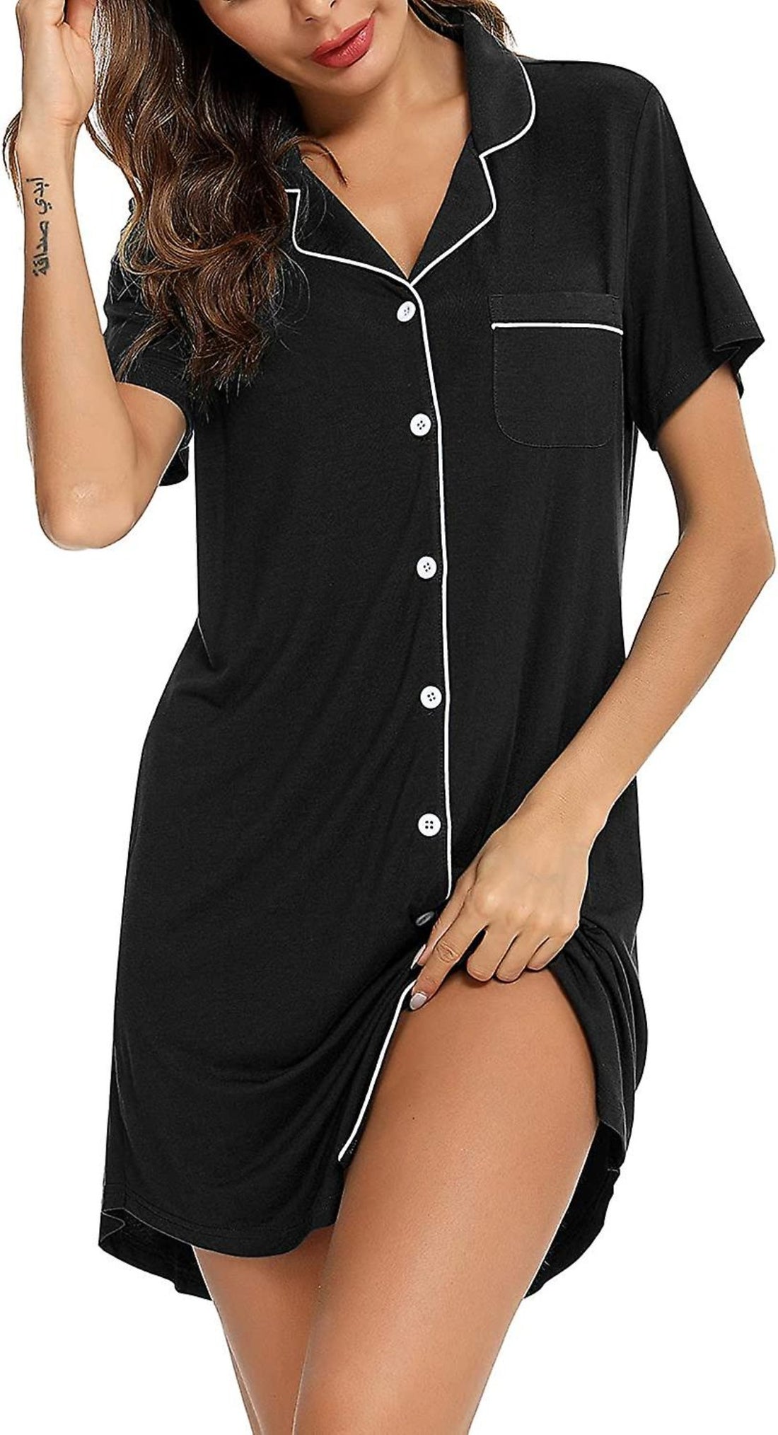 Women's nightgown ,Short-sleeved Nightwear. - PJS&ME!