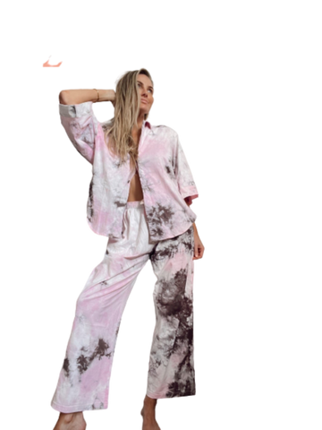 Women's Long Sleeve -Tie dye Comfortable Pajama set