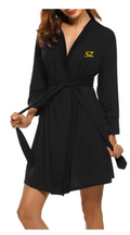 Women's black Comfortable Short Robe - PJS&ME!