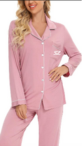 Long Sleeve Comfortable Pink Pajama